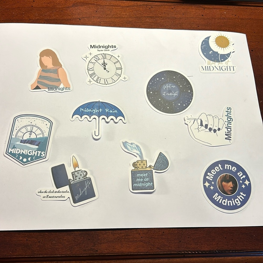 10 PCS Taylor Swift Stickers for Water Bottles, Waterproof Stickers